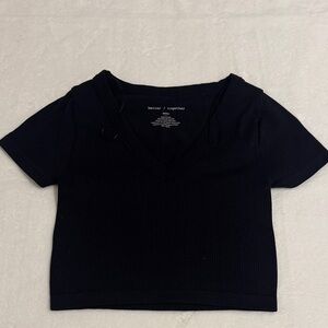 Target Black V-Neck Crop Top